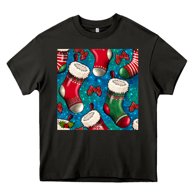 Christmas Socks Seamless Pattern Heavy Core Tee by BundleAndBundleShop | Teevron