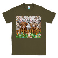 Army Green easter cow Classic Tee - CowhideDigitalArt