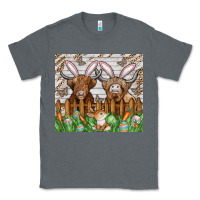 Charcoal Heather easter cow Classic Tee - CowhideDigitalArt