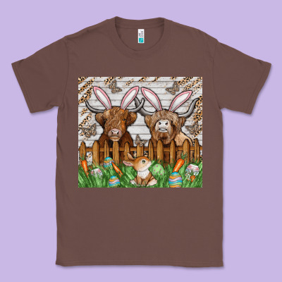 Easter Cow Classic Tee Designed By Cowhidedigitalart