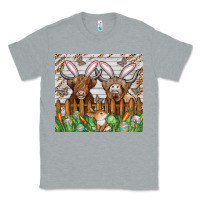 Heather Grey easter cow Classic Tee - CowhideDigitalArt