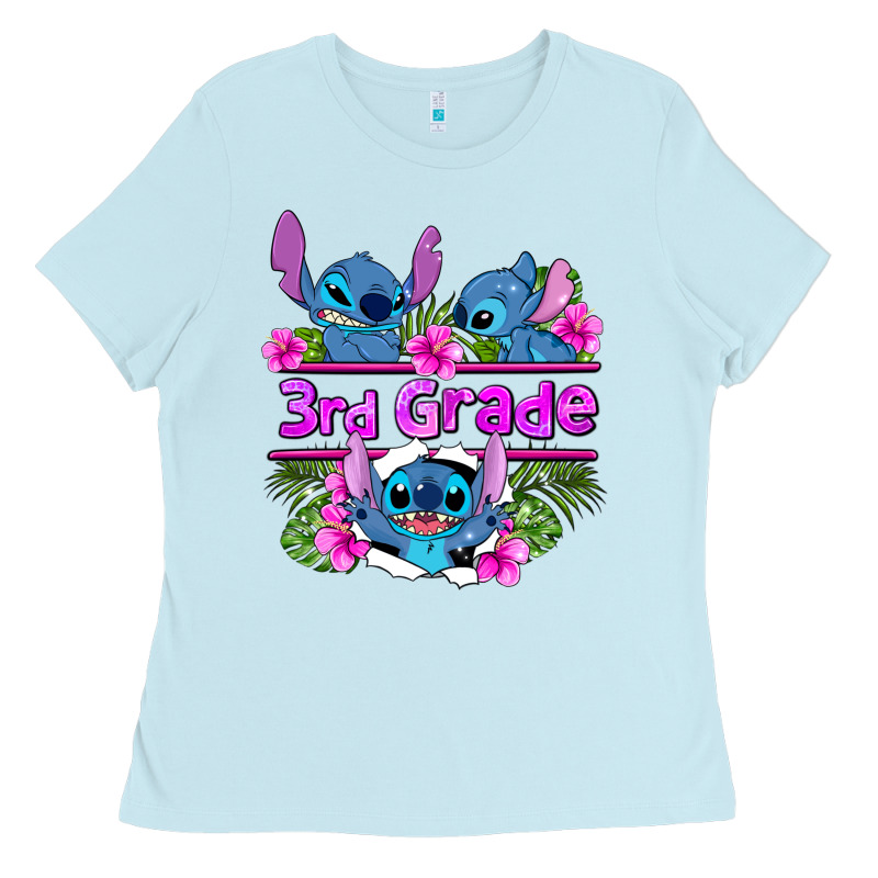 Preview Flower Stitch 3rd Grade Ladies Tee by AdoDesignShop | Teevron