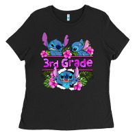 Black preview flower stitch 3rd grade Ladies Tee - AdoDesignShop