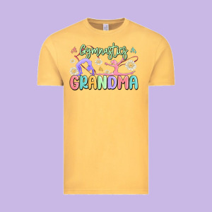 Gymnastics Grandma Vintage Tee Designed By Maliassmallbusiness