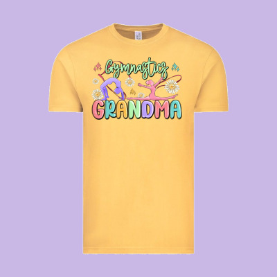 Gymnastics Grandma Vintage Tee Designed By Maliassmallbusiness