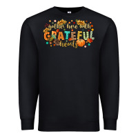 Black gather here with grateful hearts Premium Sweatshirt - CowGirlArtShop