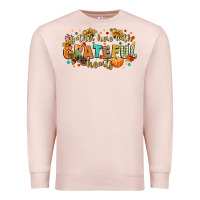 Pale Pink gather here with grateful hearts Premium Sweatshirt - CowGirlArtShop
