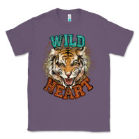 Lavender wild heart tiger college western Classic Tee - NancyCooperArtShop