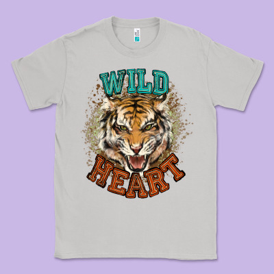 Wild Heart Tiger College Western Classic Tee Designed By Nancycooperartshop