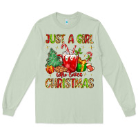 Matcha just a girl who loves christmas Long Sleeve Tee - MaliasSmallBusiness