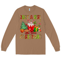 Toasted Coconut just a girl who loves christmas Long Sleeve Tee - MaliasSmallBusiness
