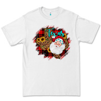 White texas santa wood slice ornament Premium Tee - JahusDesignShop
