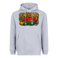 Heather Grey juneteenth vibes only Heavyweight Hoodie - CowGirlArtShop