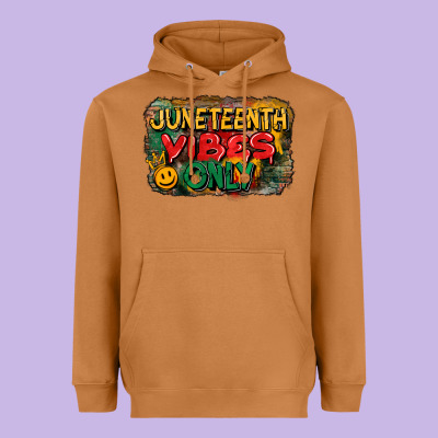 Juneteenth Vibes Only Heavyweight Hoodie Designed By Cowgirlartshop