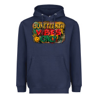 Navy juneteenth vibes only Heavyweight Hoodie - CowGirlArtShop