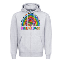 Heather Grey bruh we back Zipper Hoodie - NancyCooperArtShop