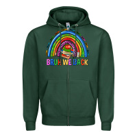 Sports Green bruh we back Zipper Hoodie - NancyCooperArtShop