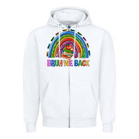 White bruh we back Zipper Hoodie - NancyCooperArtShop