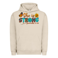 Pigment French Oak she is strong Urban Hoodie - BundleAndBundleShop