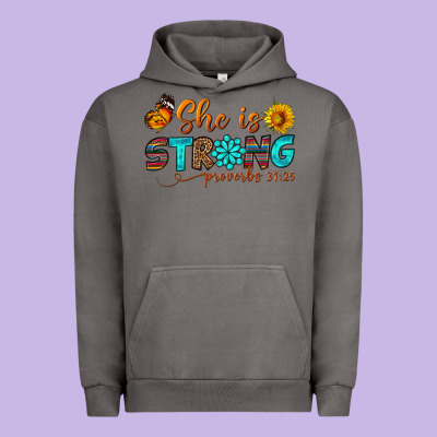 She Is Strong Urban Hoodie Designed By Bundleandbundleshop