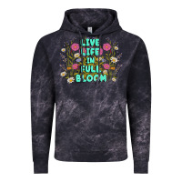 Cloud Black live life in full bloom Vintage Hoodie - MaliasSmallBusiness
