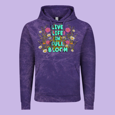 Live Life In Full Bloom Vintage Hoodie Designed By Maliassmallbusiness