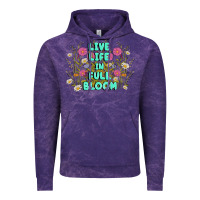 Cloud Purple live life in full bloom Vintage Hoodie - MaliasSmallBusiness