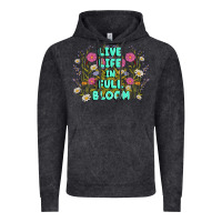 Vintage Black live life in full bloom Vintage Hoodie - MaliasSmallBusiness