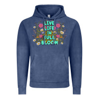 Vintage Denim live life in full bloom Vintage Hoodie - MaliasSmallBusiness