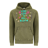 Vintage Olive live life in full bloom Vintage Hoodie - MaliasSmallBusiness