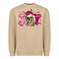 Mushroom Pink Christmas Joy skeleton Heavyweight Sweatshirt - NancyCooperArtShop