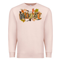Pale Pink fall nurse Premium Sweatshirt - CowGirlArtShop