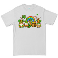 Dove Grey st patricks gnomes with rainbow Premium Tee - AdoDesignShop