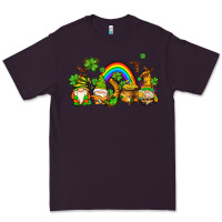 Plum st patricks gnomes with rainbow Premium Tee - AdoDesignShop