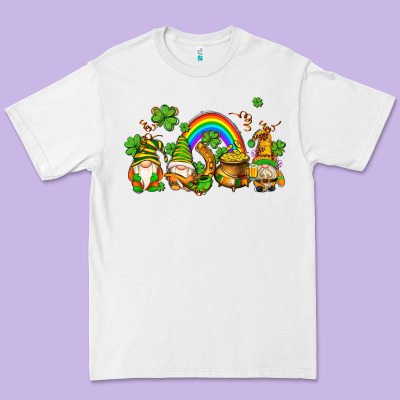 St Patricks Gnomes With Rainbow Premium Tee Designed By Adodesignshop