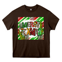 Chocolate Brown merry texmas  christmas Heavy Core Tee - AdoDesignShop