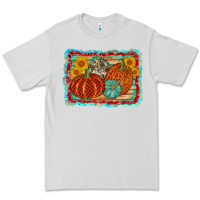 Dove Grey pumpkin sunflower Premium Tee - AdoDesignShop