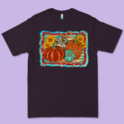 Pumpkin Sunflower Premium Tee Designed By Adodesignshop