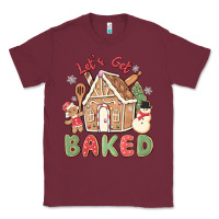 Burgundy let's get baked Classic Tee - MaliasSmallBusiness