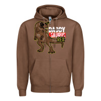 Chestnut DADDY SAURUS REX Zipper Hoodie - Bettercallsaul
