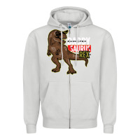 Dove Grey DADDY SAURUS REX Zipper Hoodie - Bettercallsaul