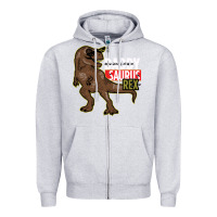 Heather Grey DADDY SAURUS REX Zipper Hoodie - Bettercallsaul