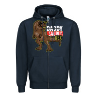 Navy DADDY SAURUS REX Zipper Hoodie - Bettercallsaul