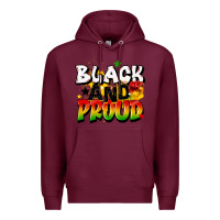 Burgundy black and proud Premium Hoodie - CowGirlArtShop