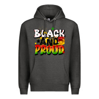 Charcoal Heather black and proud Premium Hoodie - CowGirlArtShop