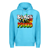 Ocean Blue black and proud Premium Hoodie - CowGirlArtShop