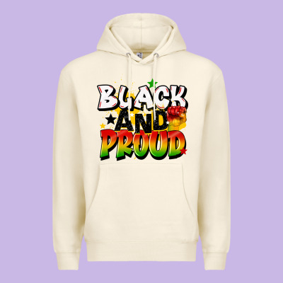 Black And Proud Premium Hoodie Designed By Cowgirlartshop