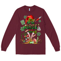 Burgundy im the nurse elf Long Sleeve Tee - MaliasSmallBusiness