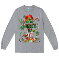 Heather Grey im the nurse elf Long Sleeve Tee - MaliasSmallBusiness