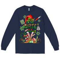 Navy im the nurse elf Long Sleeve Tee - MaliasSmallBusiness